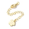Brass Lobster Clasps & Ends with Chain, Clover with Word Hand Made, Cadmium Free & Lead Free, Real 24K Gold Plated, 72mm