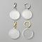 Commemorative Coin Acrylic Pendant Keychain Sets, with Alloy Findings, for Coin Collection, Platinum & Golden, 8~8.4cm, 4pcs/set