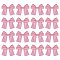 16Pcs Polyester Bowknot Ornament Accessories, Pink, 58x75x8.5mm