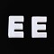 Natural Freshwater Shell Letter Charms, for Jewerly Making, Creamy White, Letter E, 10x7x2.5mm, Hole: 0.8mm