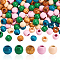 200Pcs 5 Colors Wood European Rondelle Beads, Mixed Color, 20x15~17.5mm, Hole: 9~10mm