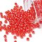 TOHO 6/0 Round Beads, Japanese Seed Beads, (109) Transparent Tropical Sunset-Lined Crystal Clear, 4mm, Hole: 1.5mm, about 168pcs/10g
