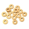 Ion Plating(IP)304 Stainless Steel Spacer Beads, Flat Round, Golden, 8x1.5mm, Hole: 3.2mm