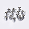 Tarnish Resistant 304 Stainless Steel Tube Bails, Loop Bails, Bail Beads, Rondelle, Stainless Steel Color, 9x6x5mm, Hole: 1.5mm, Inner Diameter: 4mm