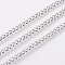 Tarnish Resistant 304 Stainless Steel Curb Chains, with Spool, Unwelded, Stainless Steel Color, 5.5x4x1.2mm, about 32.8 Feet(10m)/roll