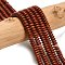 Natural Red Jasper Beads Strands, Rondelle, 4~5x1.5~2mm, Hole: 0.7mm, about 190~216pcs/strand, 14.61~15.35 inch(37.1~39cm)