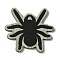 Halloween Single Face Printed Wood Pendants, Spider Shape Charms, Black, 47x49.5x2.5mm, Hole: 2mm