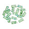Picasso Transparent Glass Bugle Beads, Medium Aquamarine, 9x4.5mm, Hole: 1mm, about 1500pcs/pound