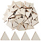 200Pcs Unfinished Wood Cutout, Triangle, Antique White, 29.5x25.5x2mm
