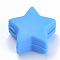 Food Grade Eco-Friendly Silicone Beads, Star, Dodger Blue, 14x13.5x8mm, Hole: 2mm