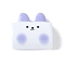 Opaque Resin Cabochons, Rabbit, Lilac, 23x24.5x10mm