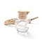 Empty Glass Perfume Bottle Pendants, Aromatherapy Fragrance Essential Oil Diffuser Bottle, Car Hanging Decor, Moon, Bisque, 25cm, Capacity: 5ml(0.17fl. oz)