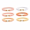 6Pcs 6 Color Handmade Polymer Clay Heishi Surfer Stretch Bracelets Set, Acrylic Heart Beaded Preppy Bracelet Women, Mixed Color, Inner Diameter: 2-3/8 inch(5.9cm), 1Pc/color