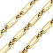 Ion Plating(IP) 304 Stainless Steel Oval Link Chains, Unwelded, with Spool, Polished, Real 18K Gold Plated, 14x4.5x1mm