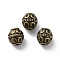 Tibetan Style Alloy Beads, Cadmium Free & Lead Free, Barrel, Antique Bronze, 7x7.5mm, Hole: 1.8mm, about 869pcs/1000g