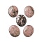 Natural Rhodonite Cabochons, Flat Oval, 44.5~45x37.5~38x6~7mm