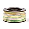 27M Segment Dyed Round Polyester Twisted Cords, with PET Plastic, for Jewelry Making, Colorful, 1mm, about 29.53 Yards(27m)/Roll