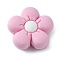 Silicone Beads, Flower, Pearl Pink, 26x27x10mm, Hole: 2mm