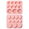2Pcs Bees & Flower & Honeycomb Shape Silicone Molds, Pink, 14.7×17×1.8cm