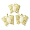 Natural Quartz Crystal Pendants, Brass Butterfly Charms, Golden, Rack Plating, Cadmium Free & Lead Free, 41.5x45x8mm, Hole: 8x4.5mm