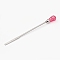 Makeup Eyebrows Tattoo Ink Iron Spoon, with Plastic Head, Pigment Stirring Rods Mixing Tool, Pale Violet Red, 105x2~9.5mm