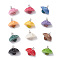 Opaque Acrylic Beads and Polymer Clay Rhinestone Beads Pendants, Cowboy Hat, Mixed Color, 23.5x26x21mm, Hole: 4.7mm