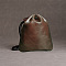 Leather Coin Wallets, Drawstring Storage Bags, with Wax Cord, Coconut Brown, 14.5x12.5x0.3cm