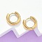 Ion Plating(IP) 304 Stainless Steel Hoop Earrings, Golden, 13x14mm, Pin: 1mm
