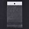Rectangle OPP Cellophane Bags, Top Self Seal Bags with Hanging Hole, Clear, 14x8x0.01cm, Hole: 7mm, Inner Size: 8.5x8cm