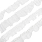 4Pcs 4 Styles Double & Single Layer Chinlon Lace Trim Fabric, Pleated Trimming, with ABS Plastic Beads, for DIY Decorative Clothing Sewing, White, 25~35mm, 1.5~6.3mm, about 2 yards/pc, 1pc/style