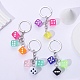 20 шт. 2 цвета железные брелоки для ключей PALLOY-CJ0002-65-6