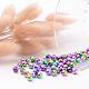 Смешанный красочный закрашивании матовые акриловые круглых бусин X-PB25P9282-3