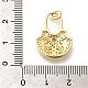 Латунные микропаве прозрачные подвески с фианитом KK-L225-043G-3