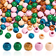 200 шт. 5 цвета деревянные европейские бусины-рондели WOOD-GA0001-96-1