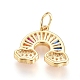 Латунные микро проложить кубического циркония подвески ZIRC-G166-26G-2