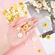 110 шт. 6 стиля плоские аксессуары для волос и костюма украшения украшения для скрапбукинга смоляные цветы ромашки кабошоны CRES-FH0001-08-3