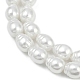 Нити бусин из искусственного жемчуга с гальваническим покрытием из фарфора BSHE-Z009-04-4