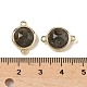 Латунный паве натуральный лабрадорит граненый плоский круглый соединительный элемент подвески G-U028-04G-16-3