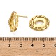 Овальные латунные микропаве прозрачные кубические циркониевые серьги-гвоздики с фурнитурой KK-D102-02G-3