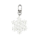 Подвеска в виде снежинки из гальванического стекла HJEW-TA00351-2