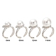 Закрепки кольца из латуни с открытой манжетой KK-G518-10P-03-4