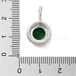 Латунные микропаве прозрачные подвески с фианитом&nbsp;KK-M275-58P