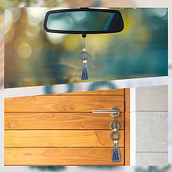 Подвесные украшения из хлопка&nbsp;AJEW-WH20054-012B