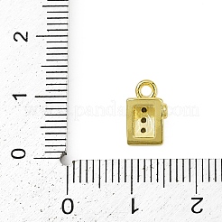 Латунные микропаве прозрачные подвески с фианитом&nbsp;LS-KK-L238-28G