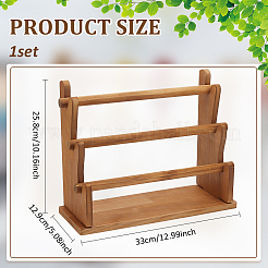 Трехслойные витрины-органайзеры для деревянных браслетов с Т-образным стержнем BDIS-WH0011-04