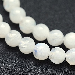 Бусины из натурального радужного лунного камня&nbsp;G-P342-02B-6mm-AB+