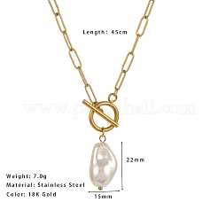 Подвеска из искусственного жемчуга с самородками QA2492