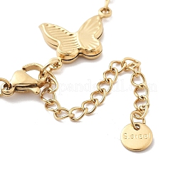 Браслеты из цепочек из нержавеющей стали 304 BJEW-P343-01G