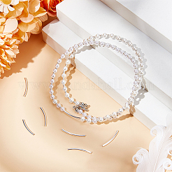 925 серебро бусы трубка STER-BC0002-18E