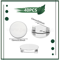 40 шт. оправа для кабошона из нержавеющей стали 304 STAS-UN0063-68A-P